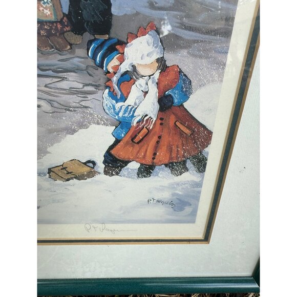 LUNDI MATIN by Pauline. T. Paquin Framed Art Print 239/48 Numbered Signed - Picture 4 of 6